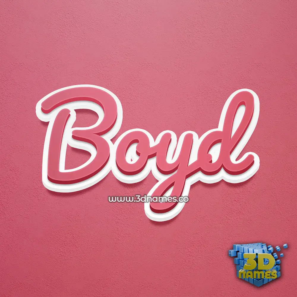 boyd in Red Scribble style - 3D name wallpaper