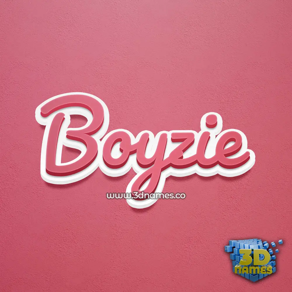 boyzie in Red Scribble style - 3D name wallpaper