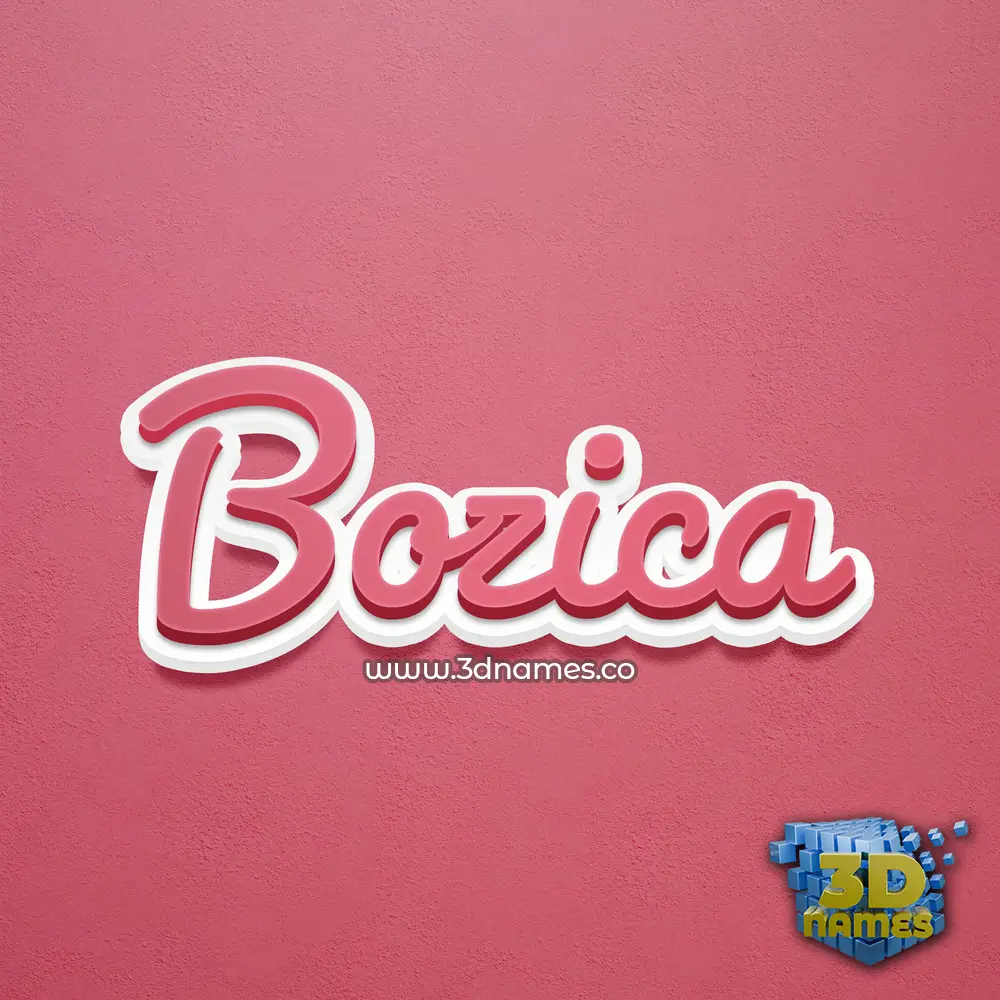 bozica in Red Scribble style - 3D name wallpaper