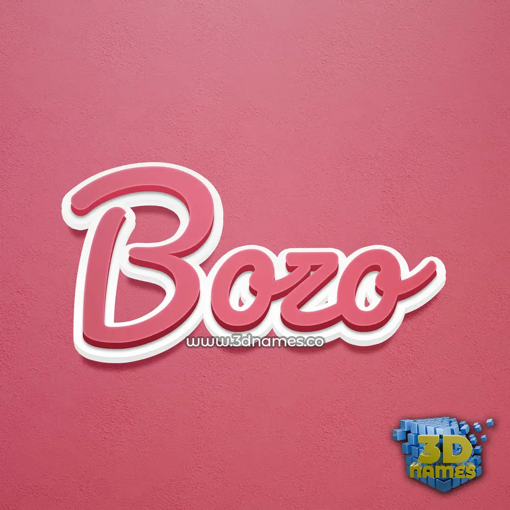bozo in Red Scribble style - 3D name wallpaper