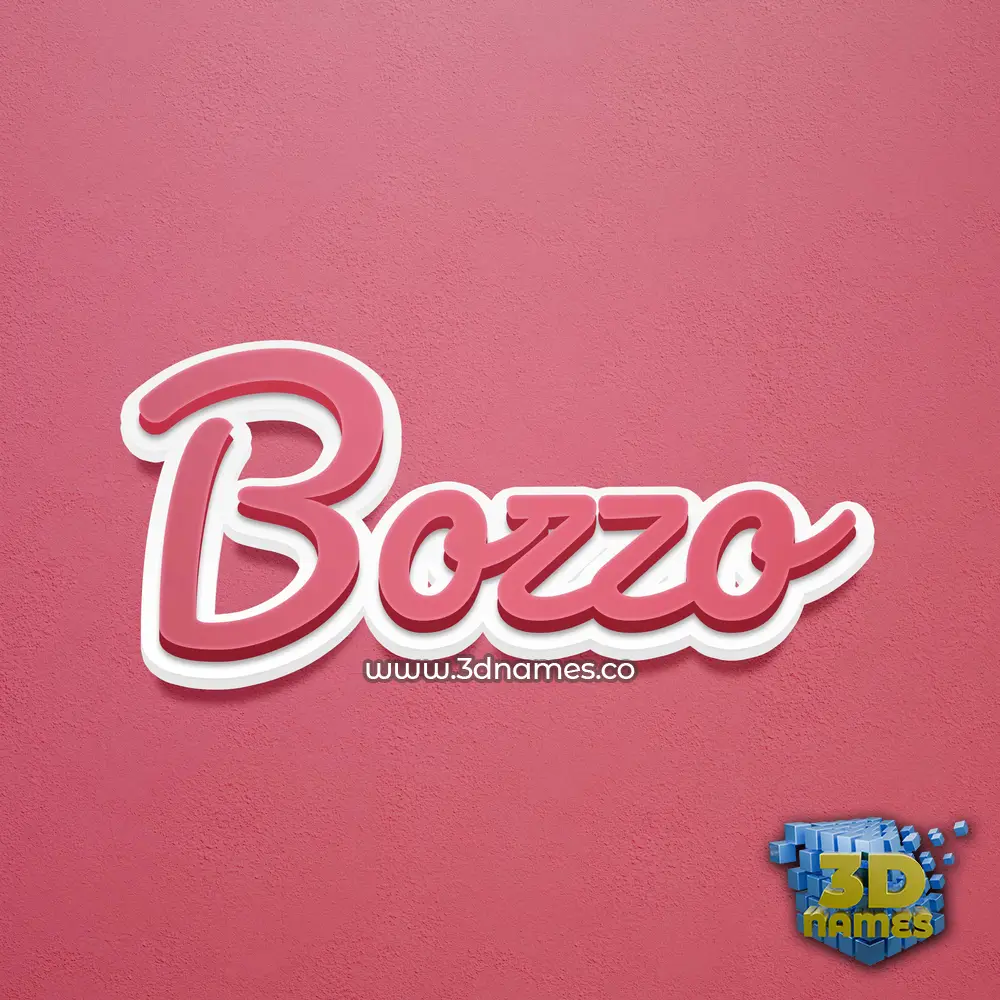 bozzo in Red Scribble style - 3D name wallpaper