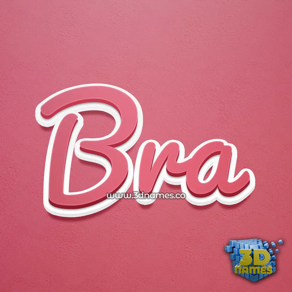 bra in Red Scribble style - 3D name wallpaper