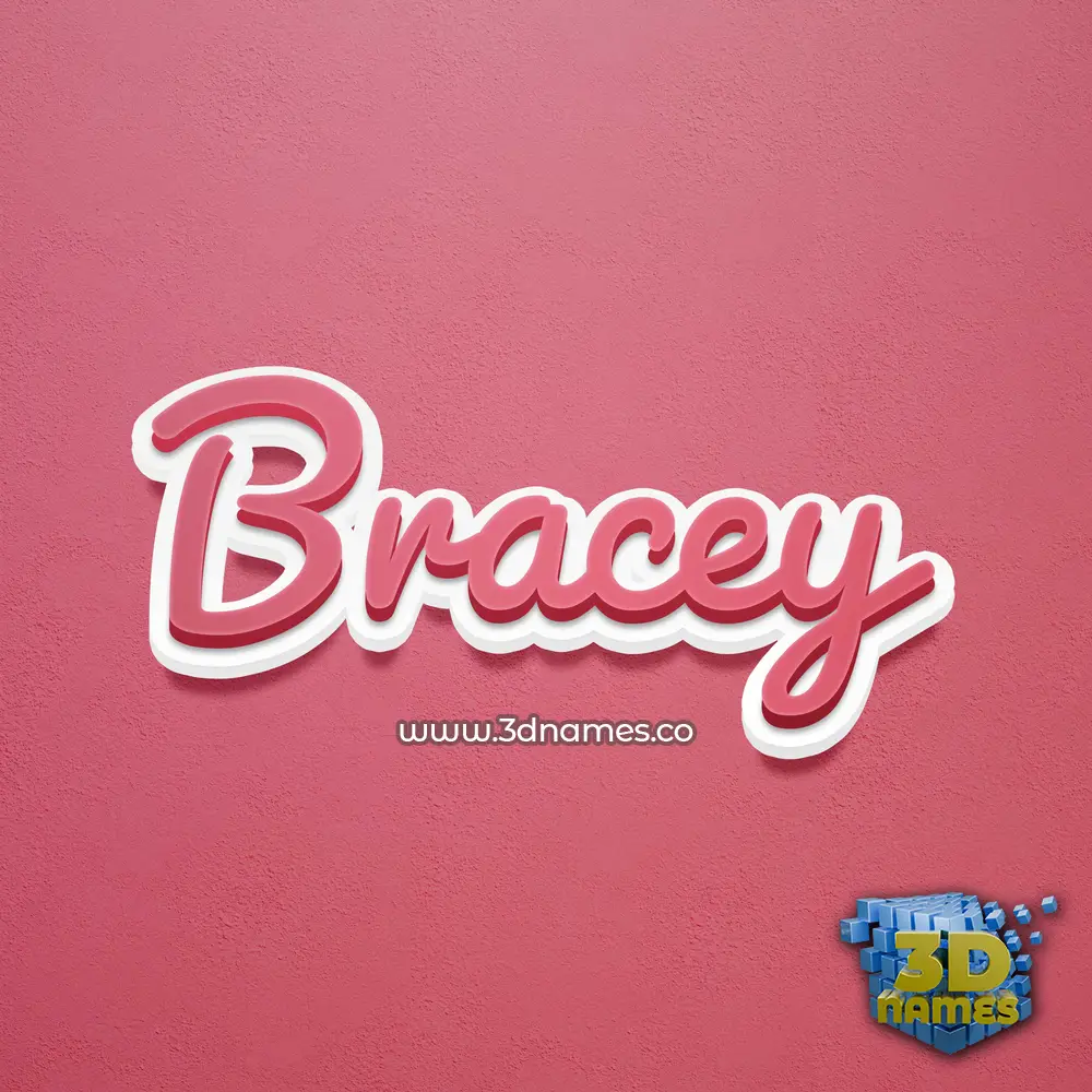 bracey in Red Scribble style - 3D name wallpaper