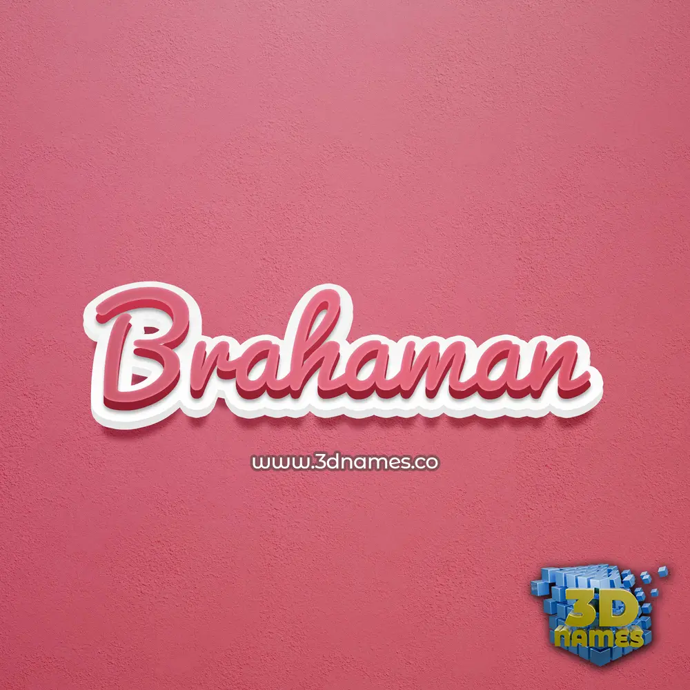 brahaman in Red Scribble style - 3D name wallpaper
