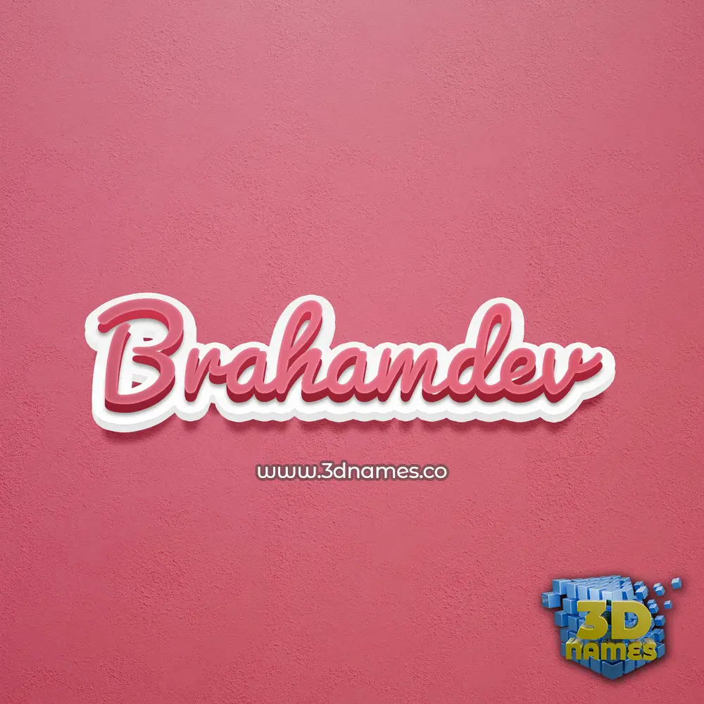 brahamdev in Red Scribble style - 3D name wallpaper