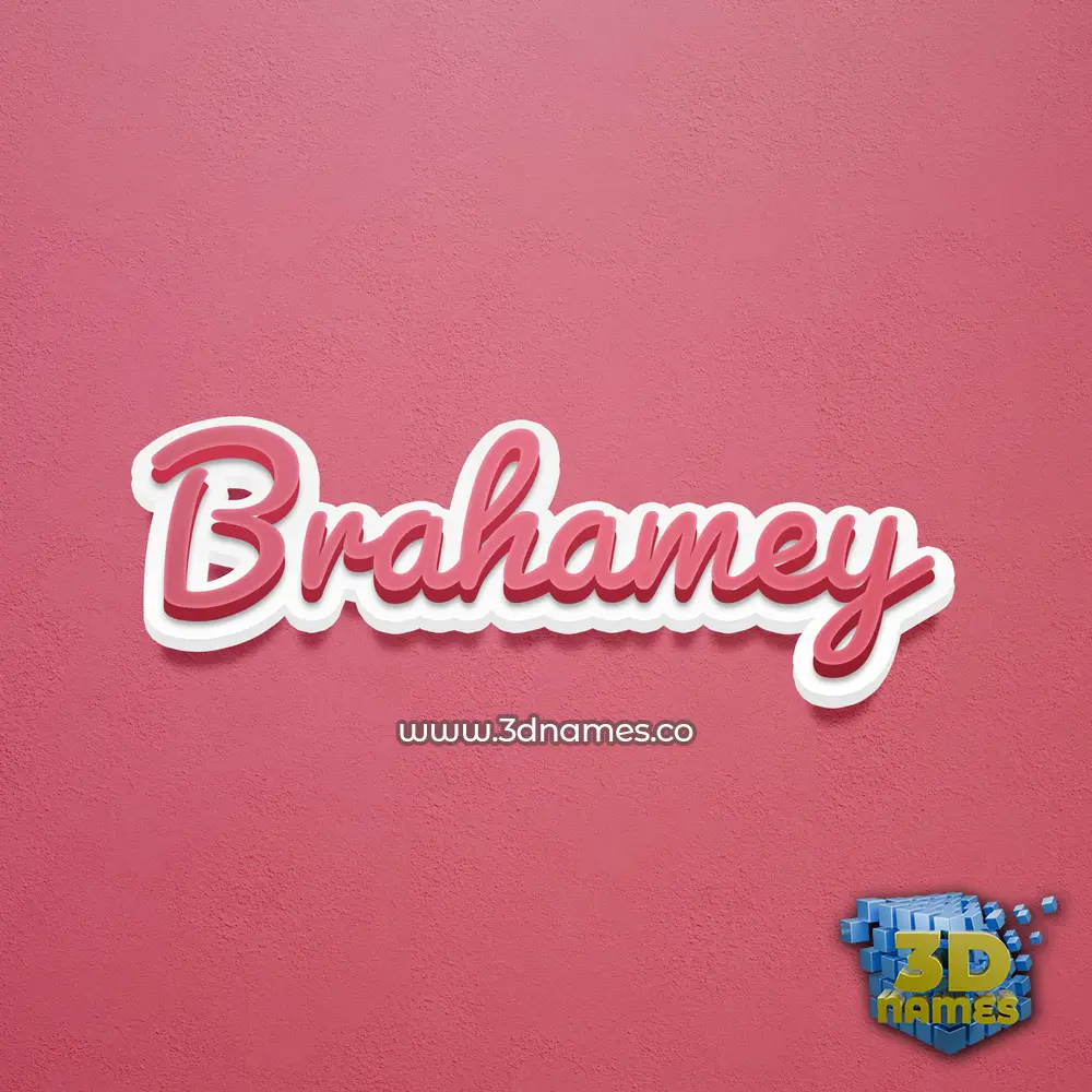 brahamey in Red Scribble style - 3D name wallpaper