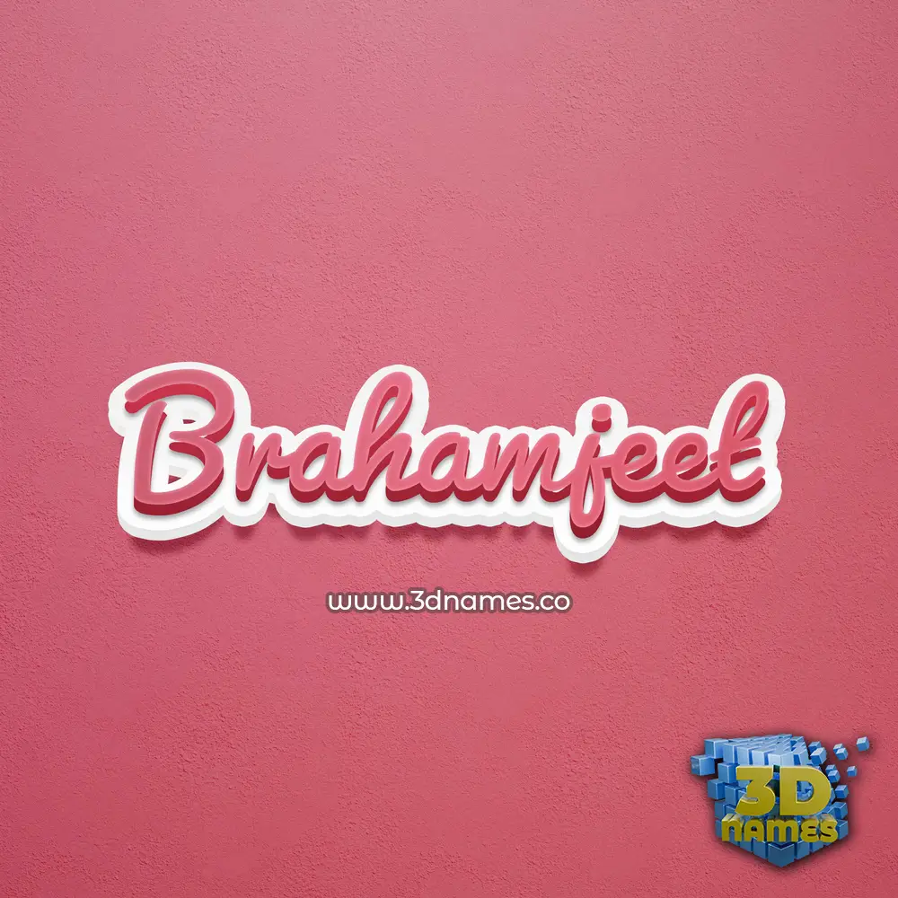 brahamjeet in Red Scribble style - 3D name wallpaper