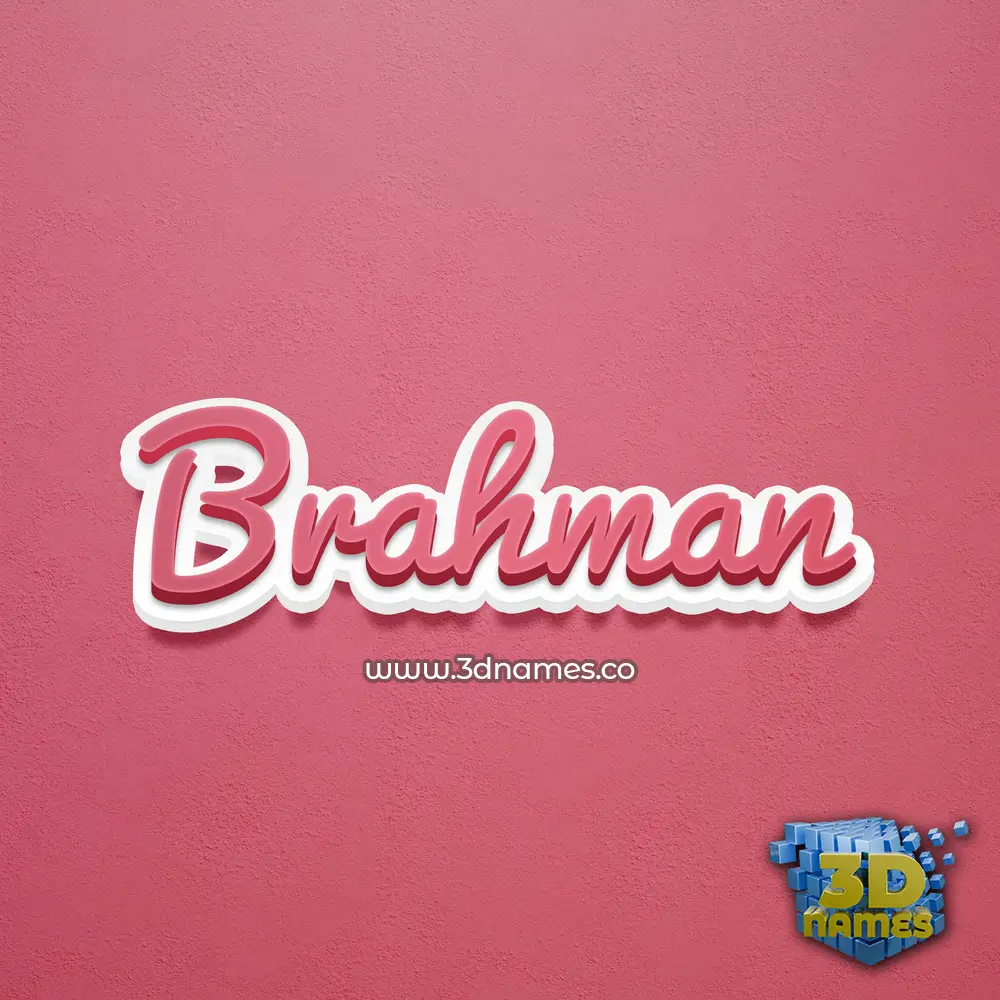 brahman in Red Scribble style - 3D name wallpaper