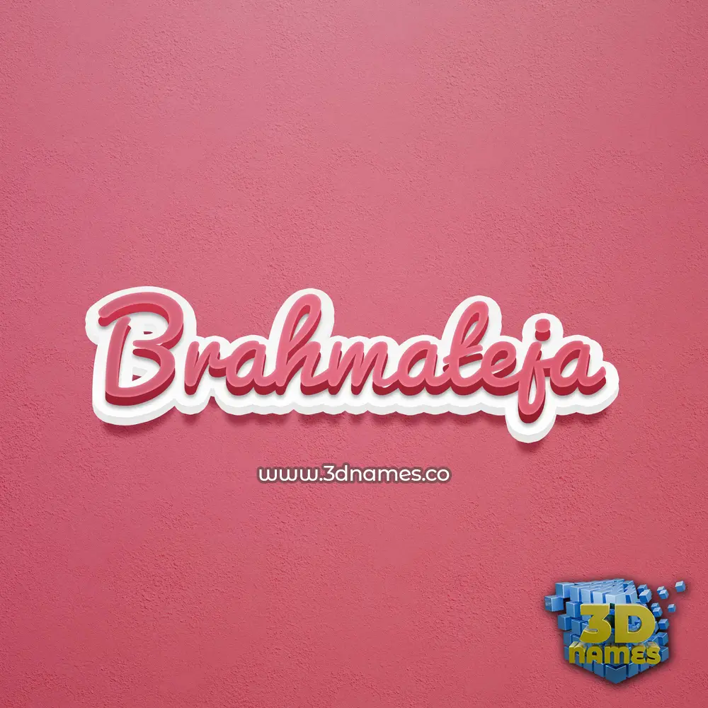 brahmateja in Red Scribble style - 3D name wallpaper
