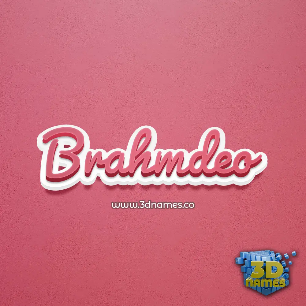 brahmdeo in Red Scribble style - 3D name wallpaper