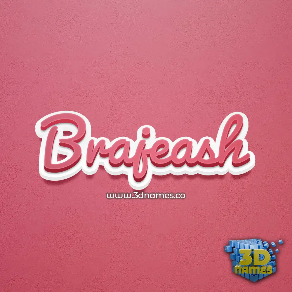 brajeash in Red Scribble style - 3D name wallpaper