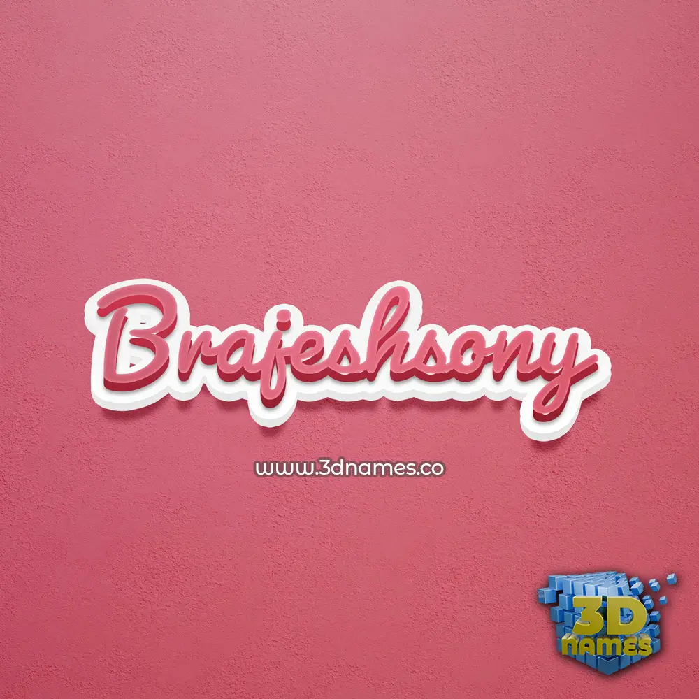 brajeshsony in Red Scribble style - 3D name wallpaper