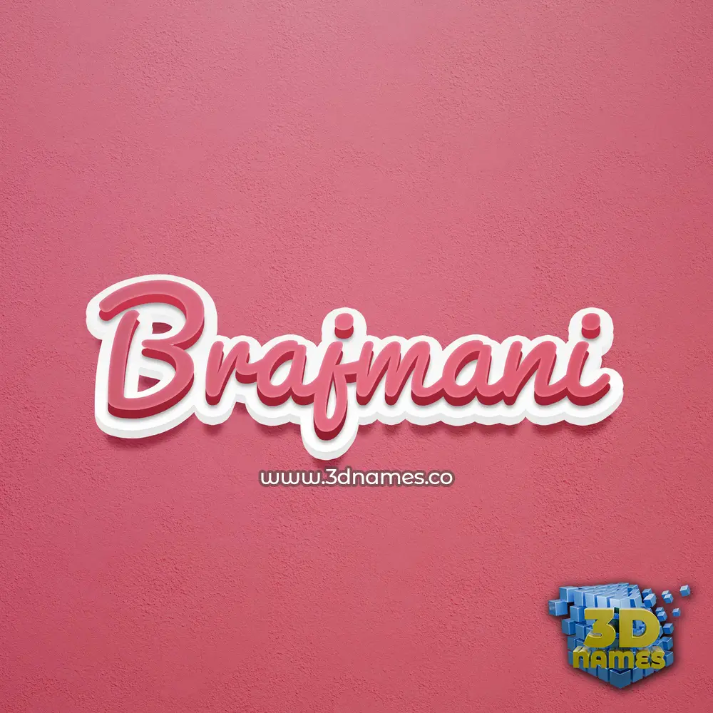 brajmani in Red Scribble style - 3D name wallpaper