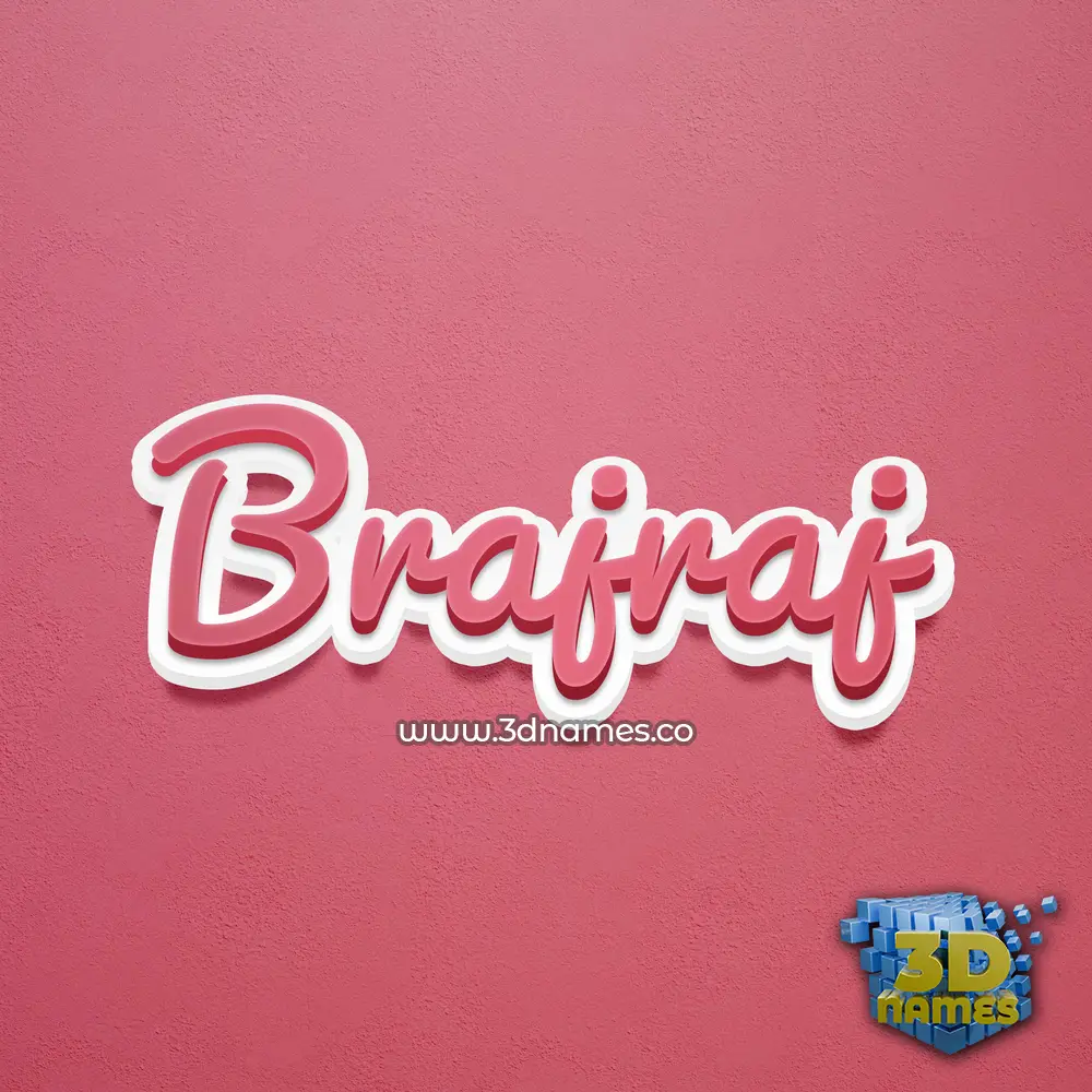 brajraj in Red Scribble style - 3D name wallpaper