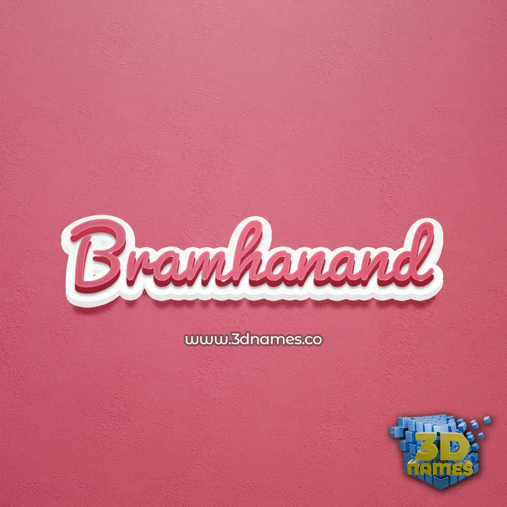 bramhanand in Red Scribble style - 3D name wallpaper