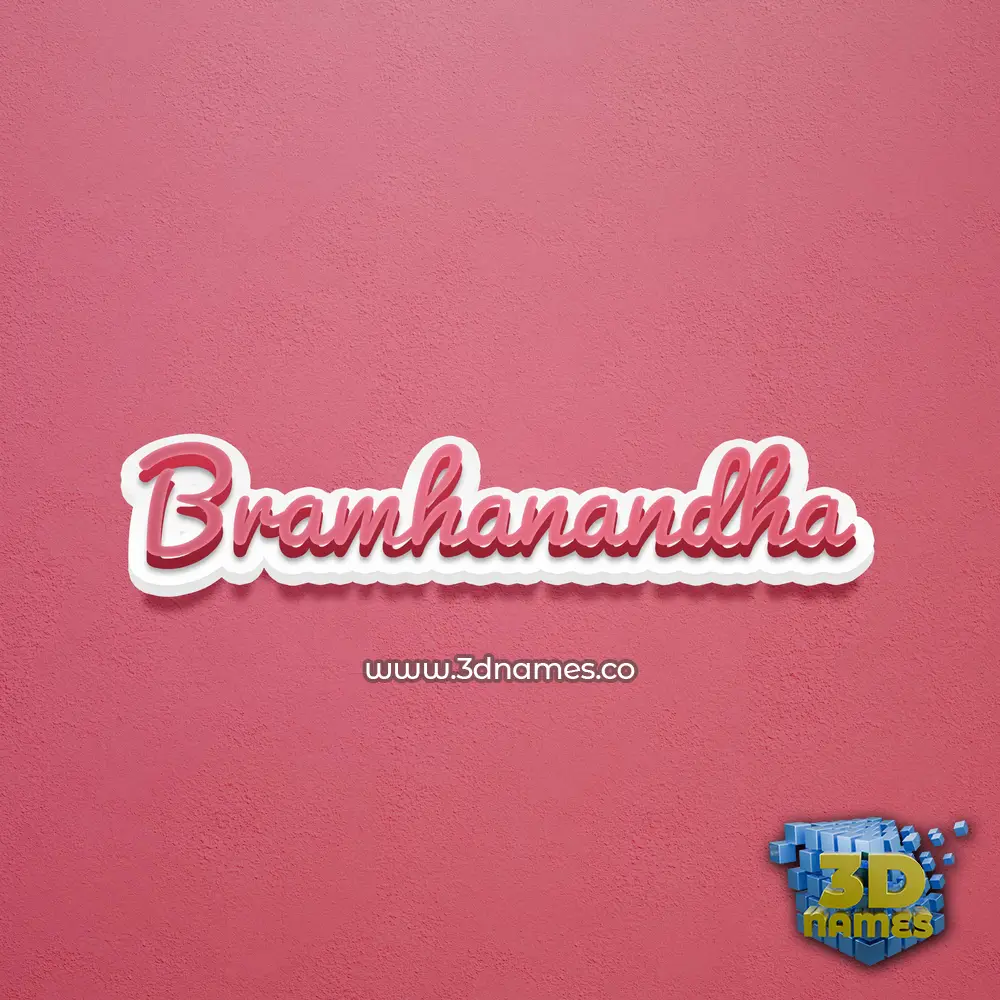 bramhanandha in Red Scribble style - 3D name wallpaper