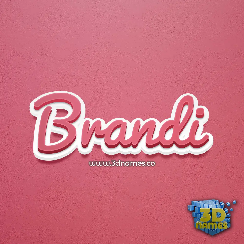 brandi in Red Scribble style - 3D name wallpaper