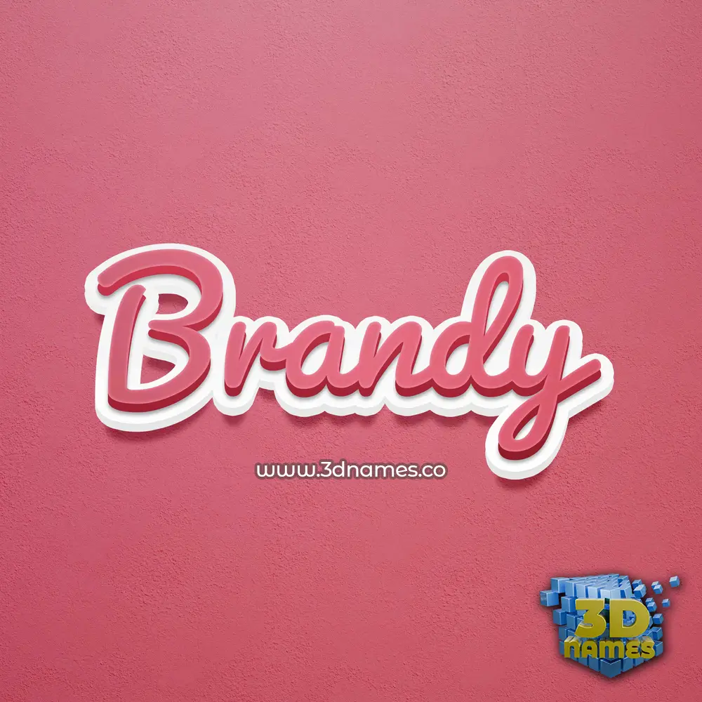 brandy in Red Scribble style - 3D name wallpaper