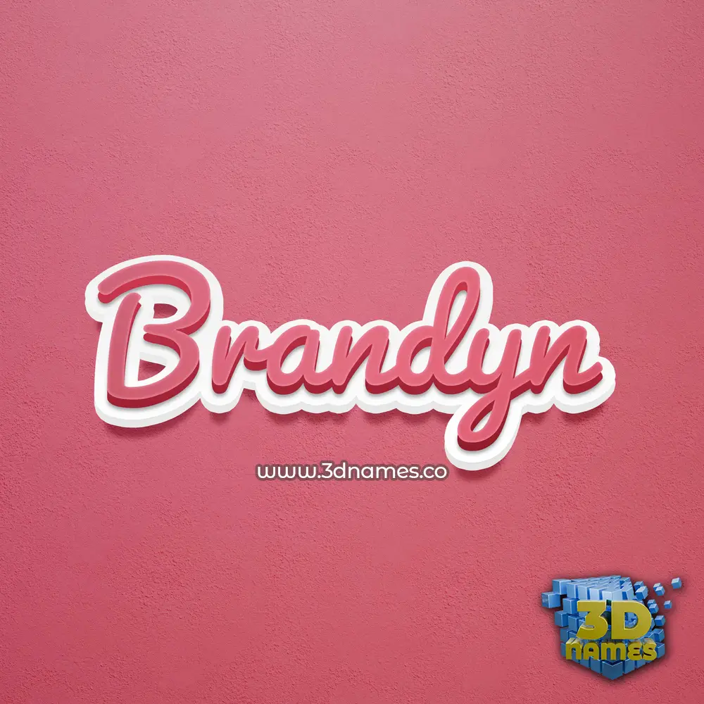 brandyn in Red Scribble style - 3D name wallpaper