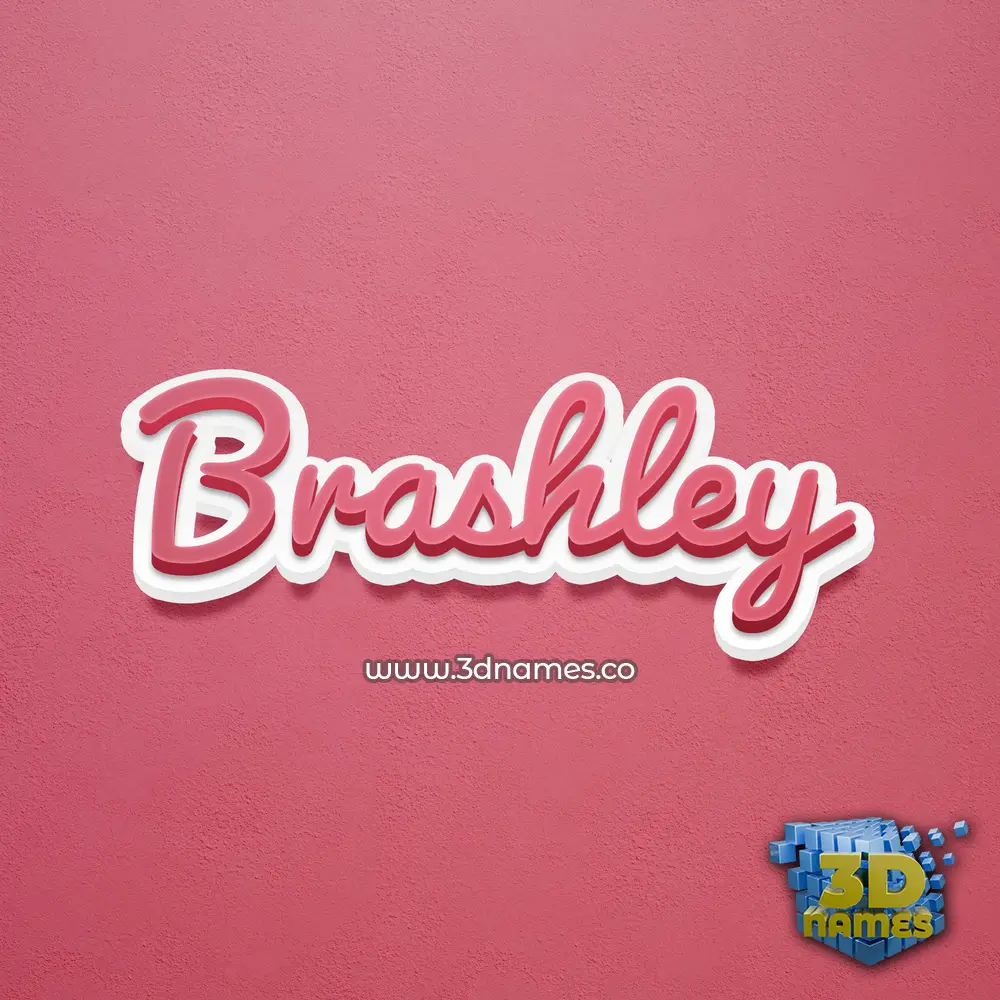 brashley in Red Scribble style - 3D name wallpaper