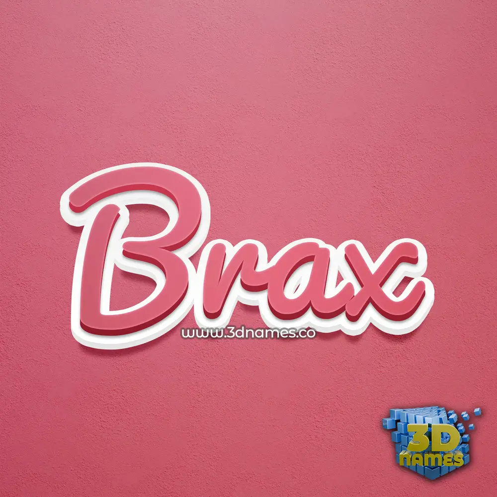 brax in Red Scribble style - 3D name wallpaper