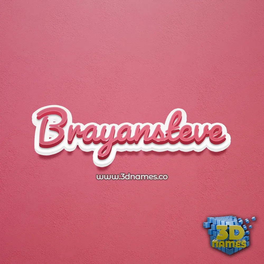 brayansteve in Red Scribble style - 3D name wallpaper