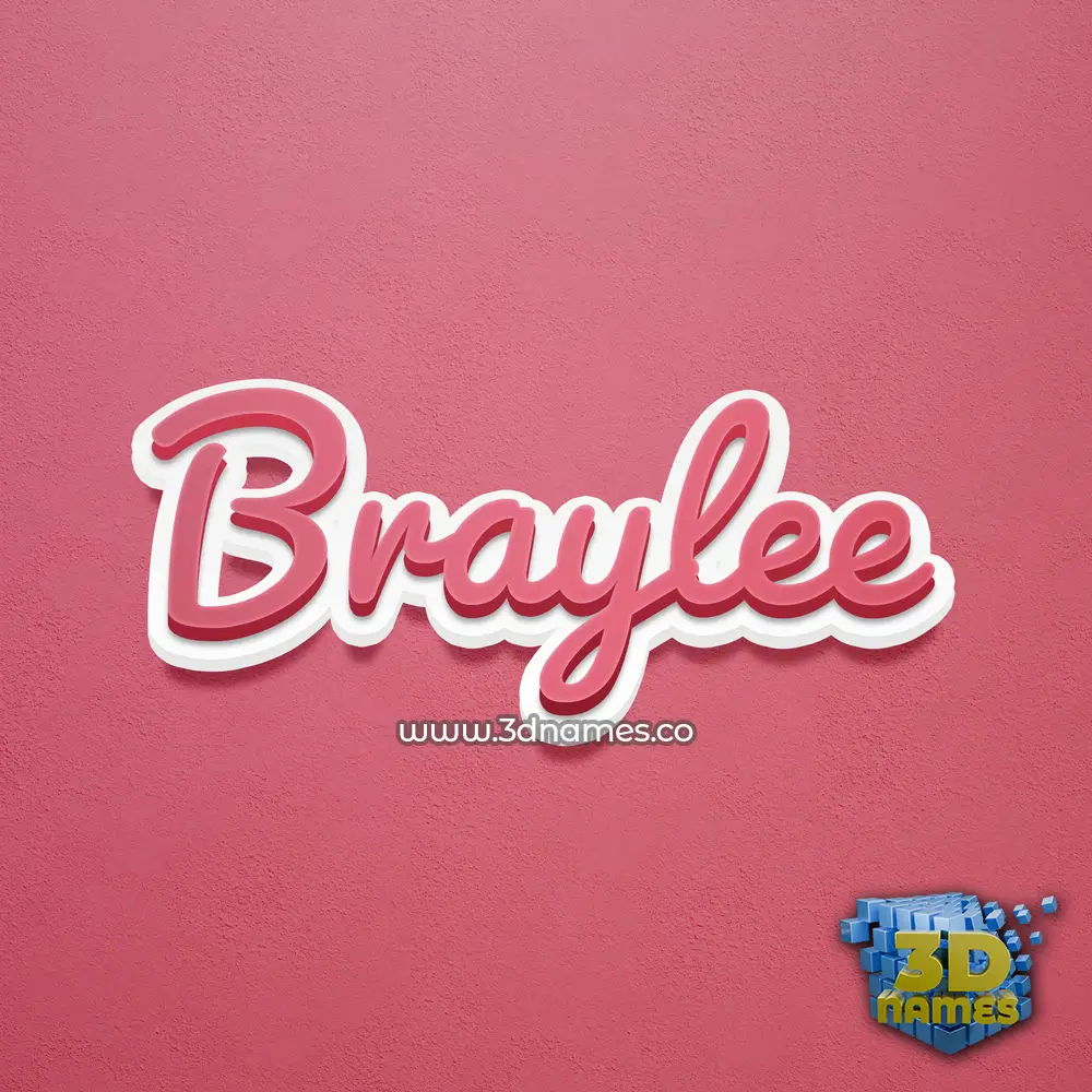braylee in Red Scribble style - 3D name wallpaper