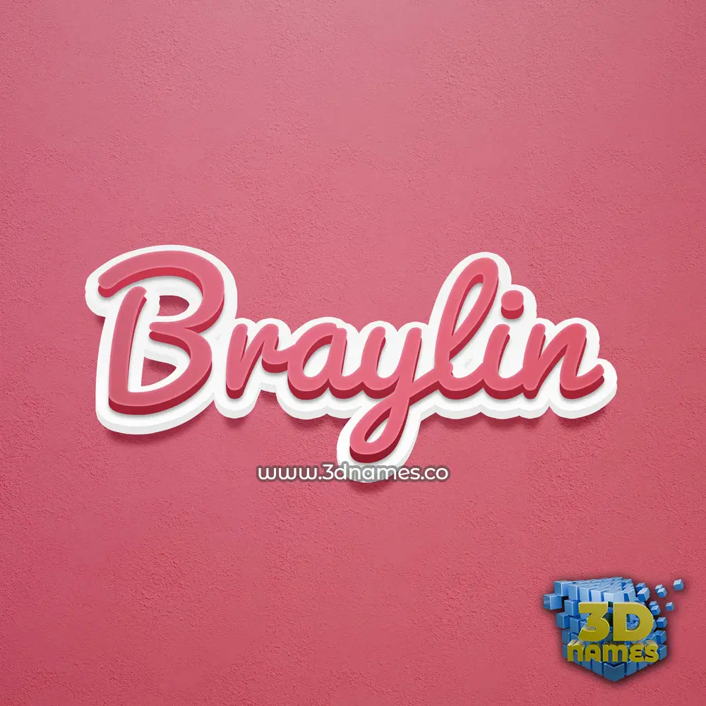 braylin in Red Scribble style - 3D name wallpaper