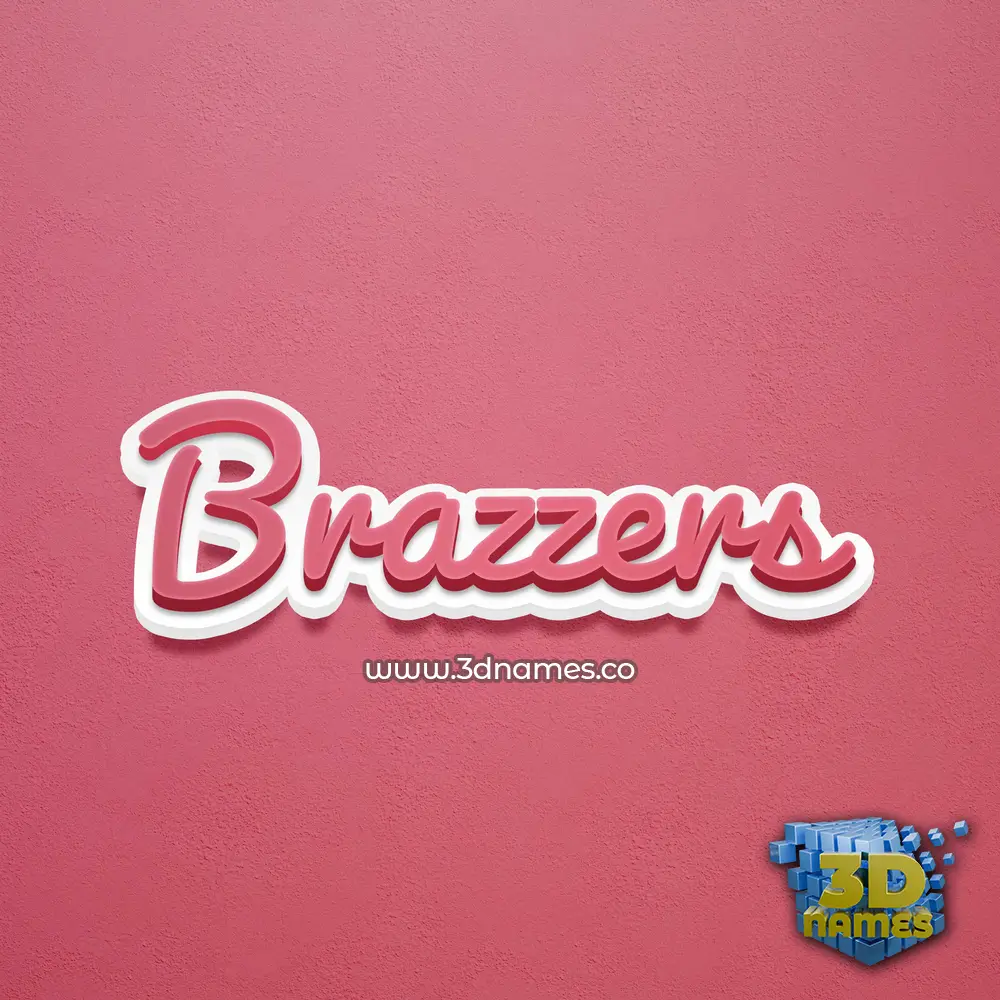 brazzers in Red Scribble style - 3D name wallpaper