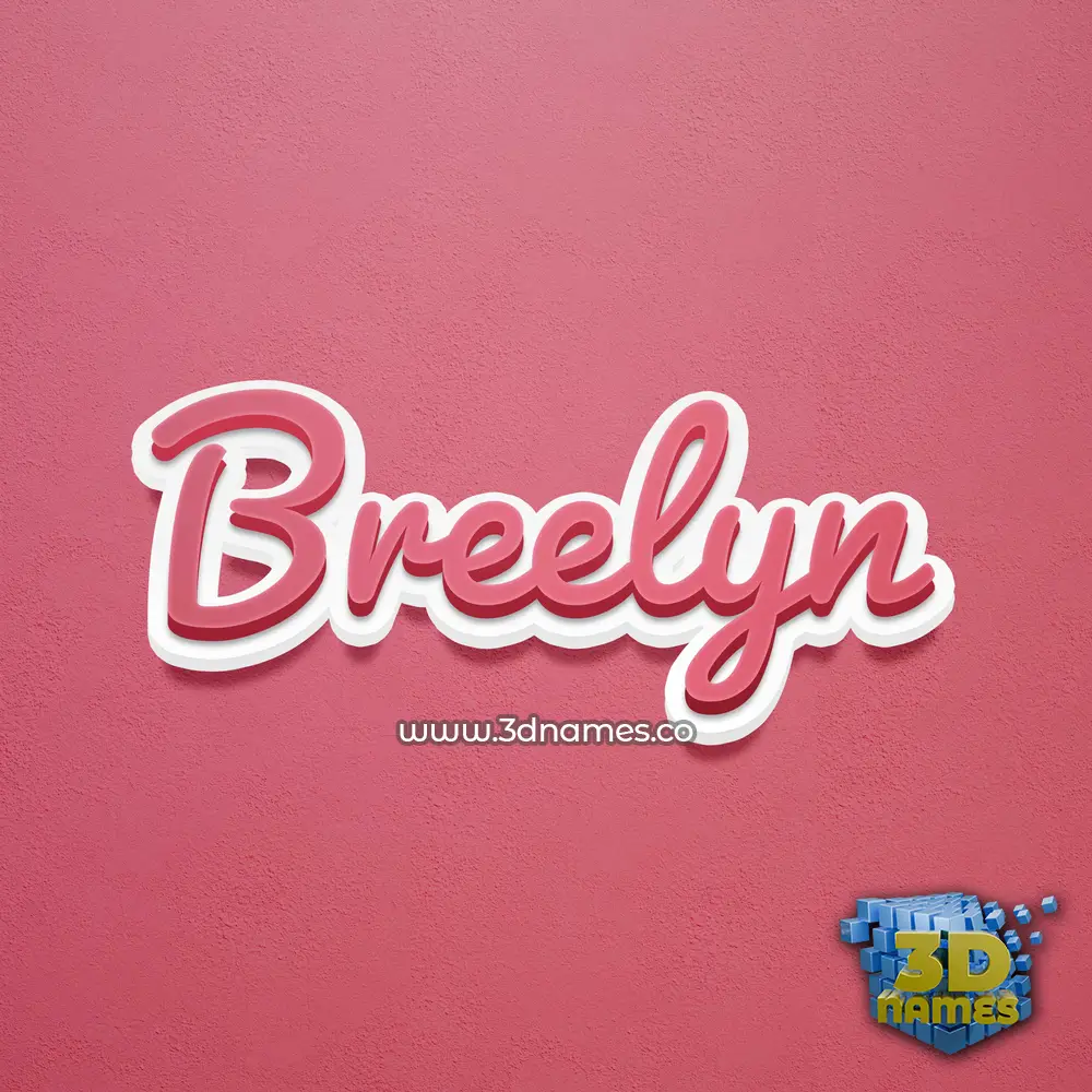 breelyn in Red Scribble style - 3D name wallpaper