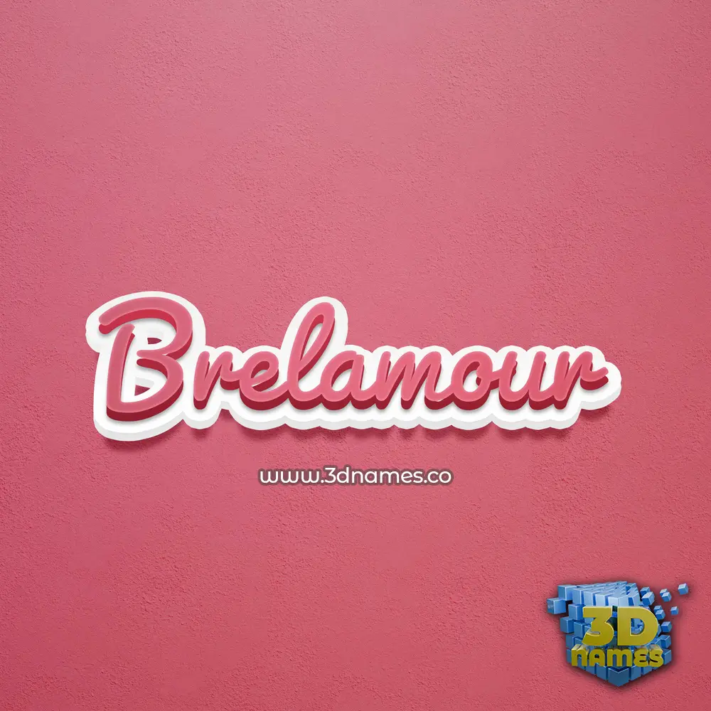 brelamour in Red Scribble style - 3D name wallpaper