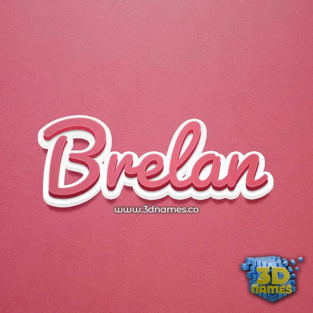 brelan in Red Scribble style - 3D name wallpaper