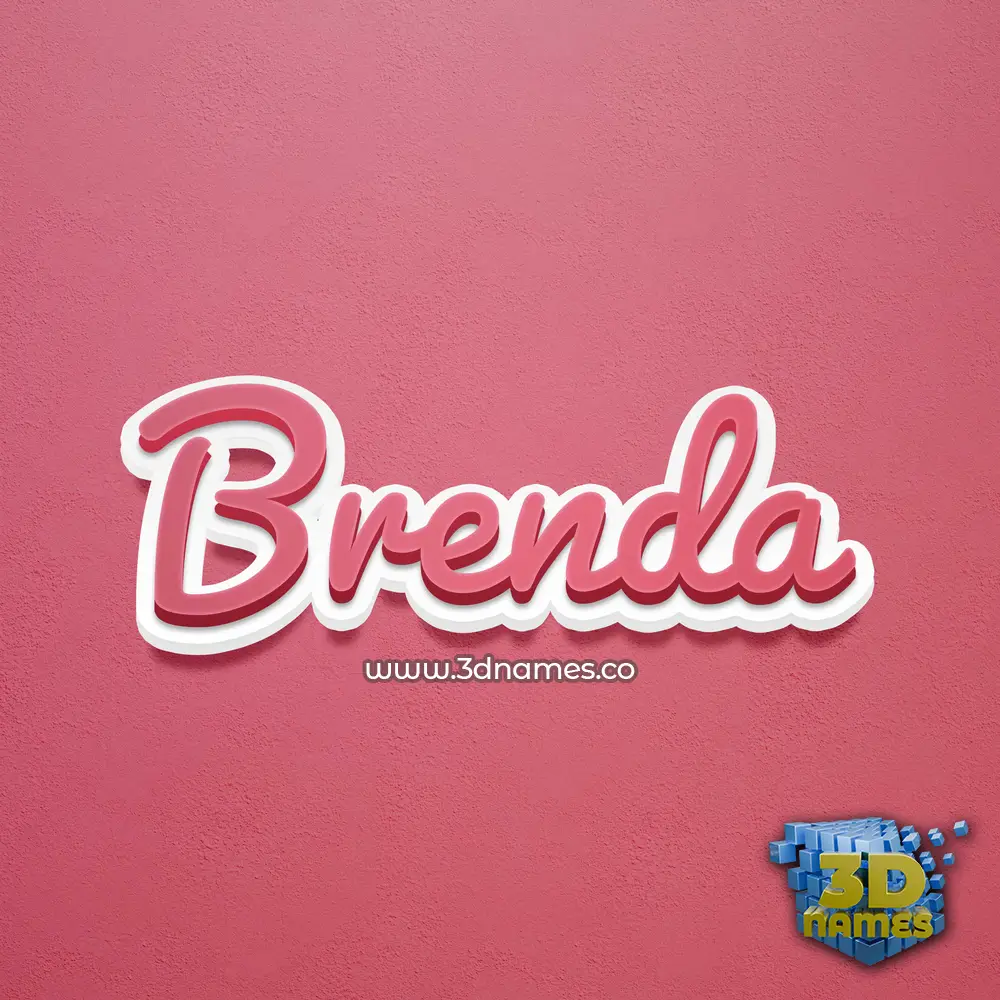 brenda in Red Scribble style - 3D name wallpaper