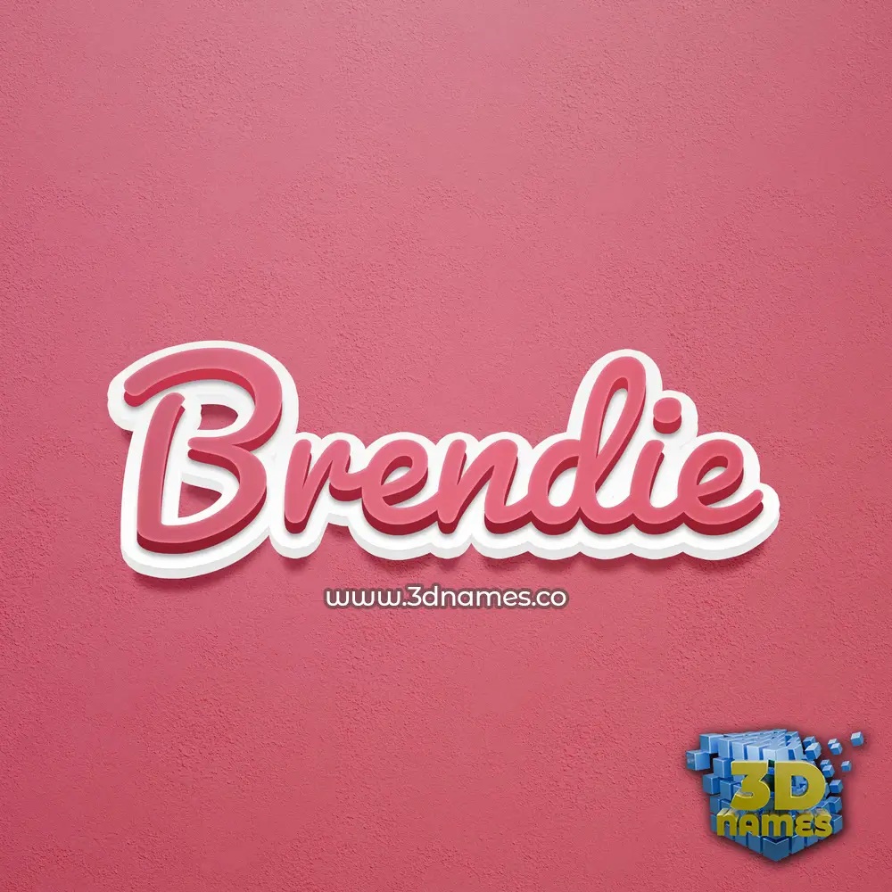 brendie in Red Scribble style - 3D name wallpaper