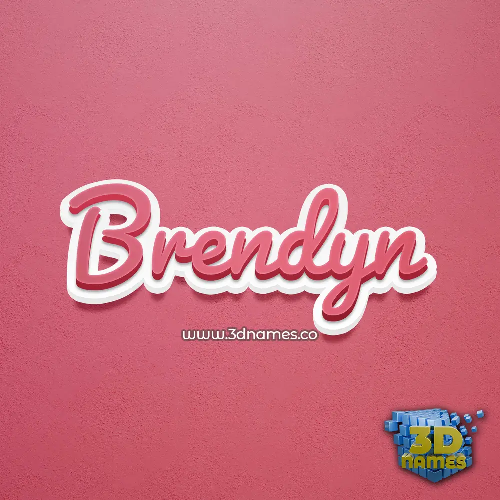 brendyn in Red Scribble style - 3D name wallpaper