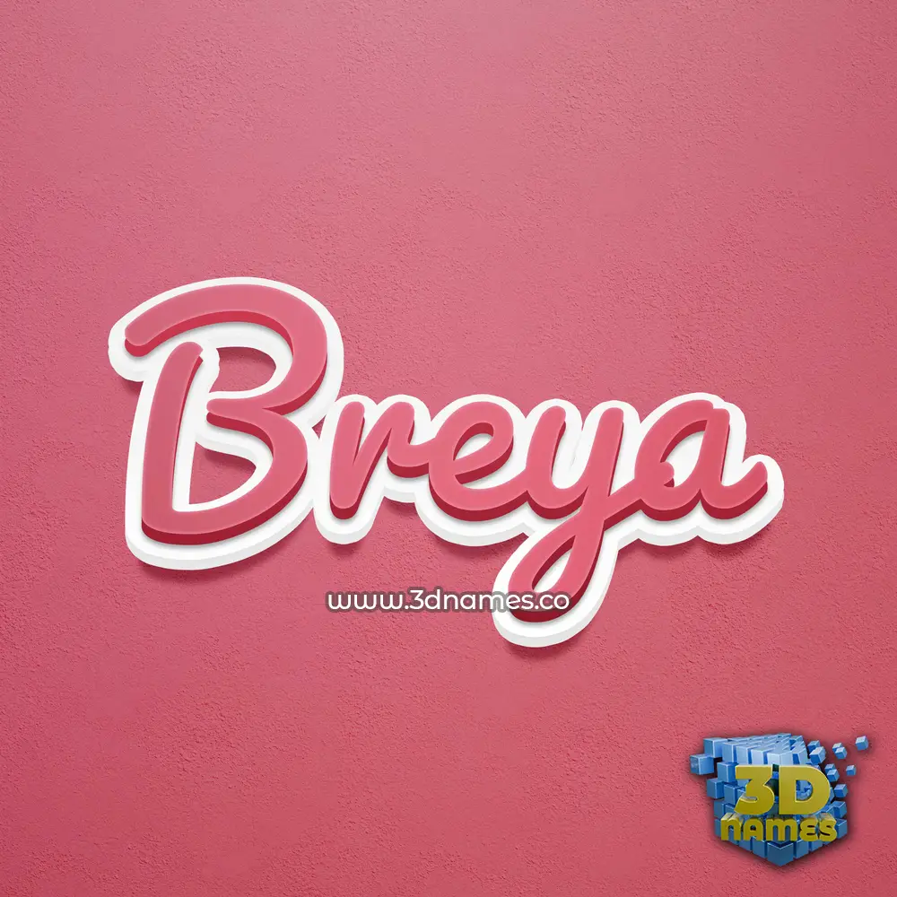 breya in Red Scribble style - 3D name wallpaper