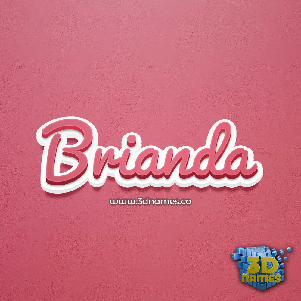 brianda in Red Scribble style - 3D name wallpaper