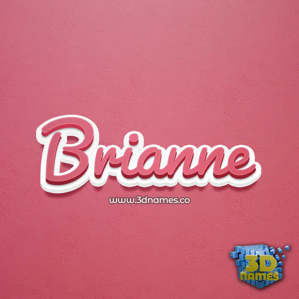 brianne in Red Scribble style - 3D name wallpaper