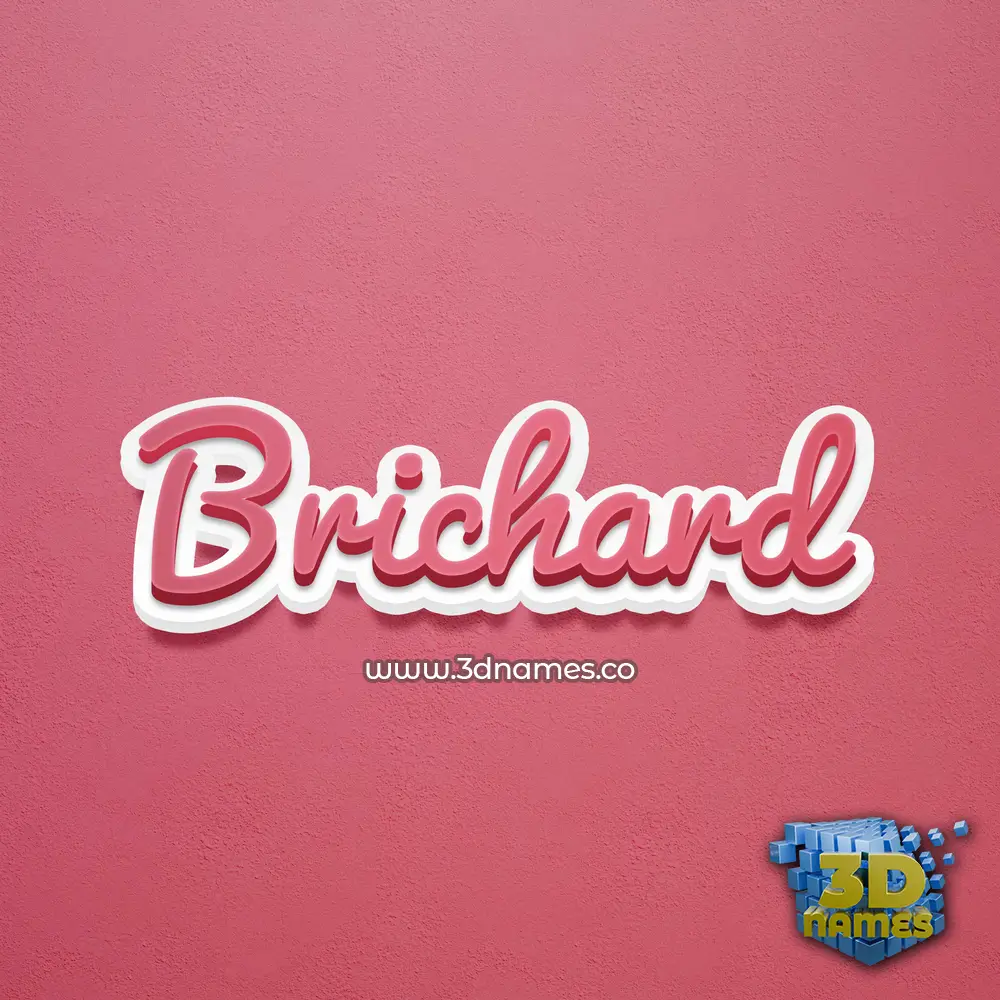 brichard in Red Scribble style - 3D name wallpaper