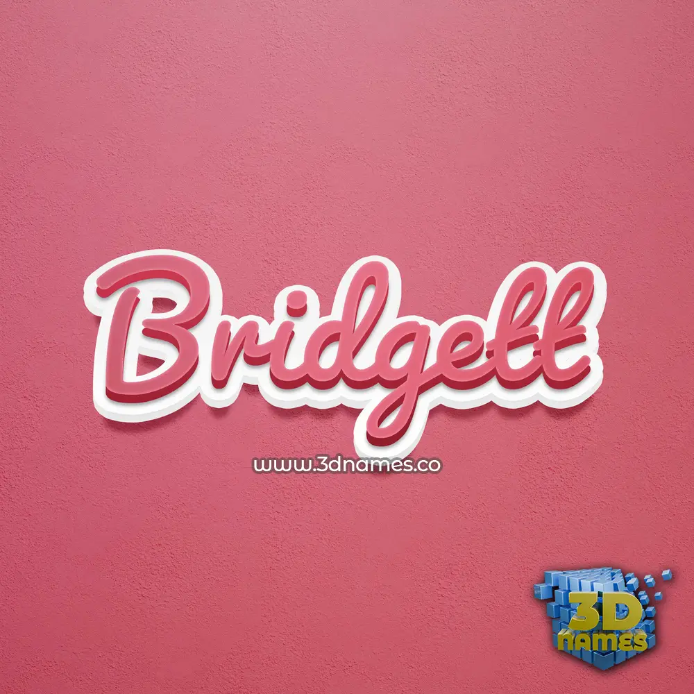 bridgett in Red Scribble style - 3D name wallpaper
