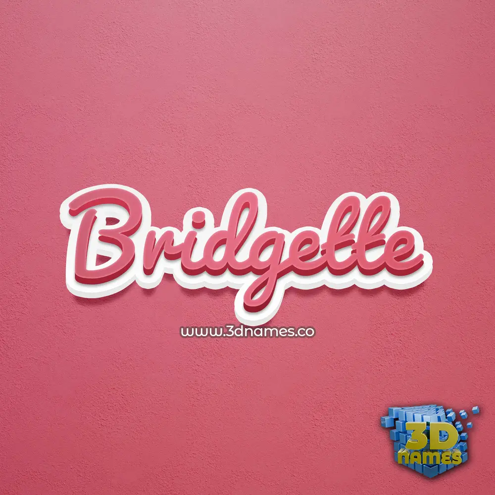 bridgette in Red Scribble style - 3D name wallpaper