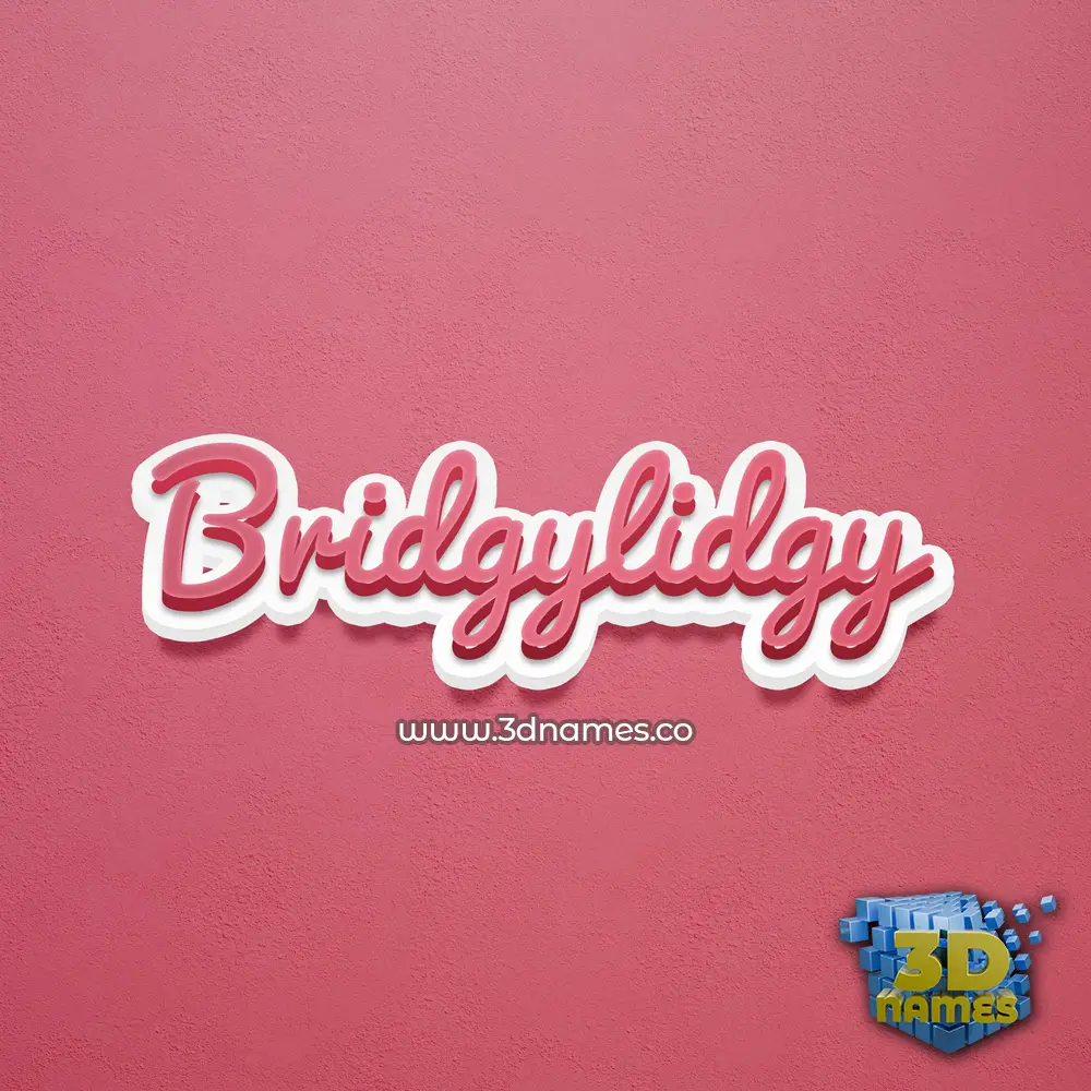 bridgylidgy in Red Scribble style - 3D name wallpaper