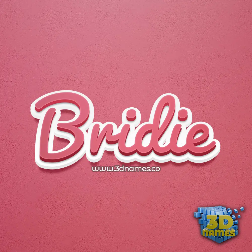 bridie in Red Scribble style - 3D name wallpaper