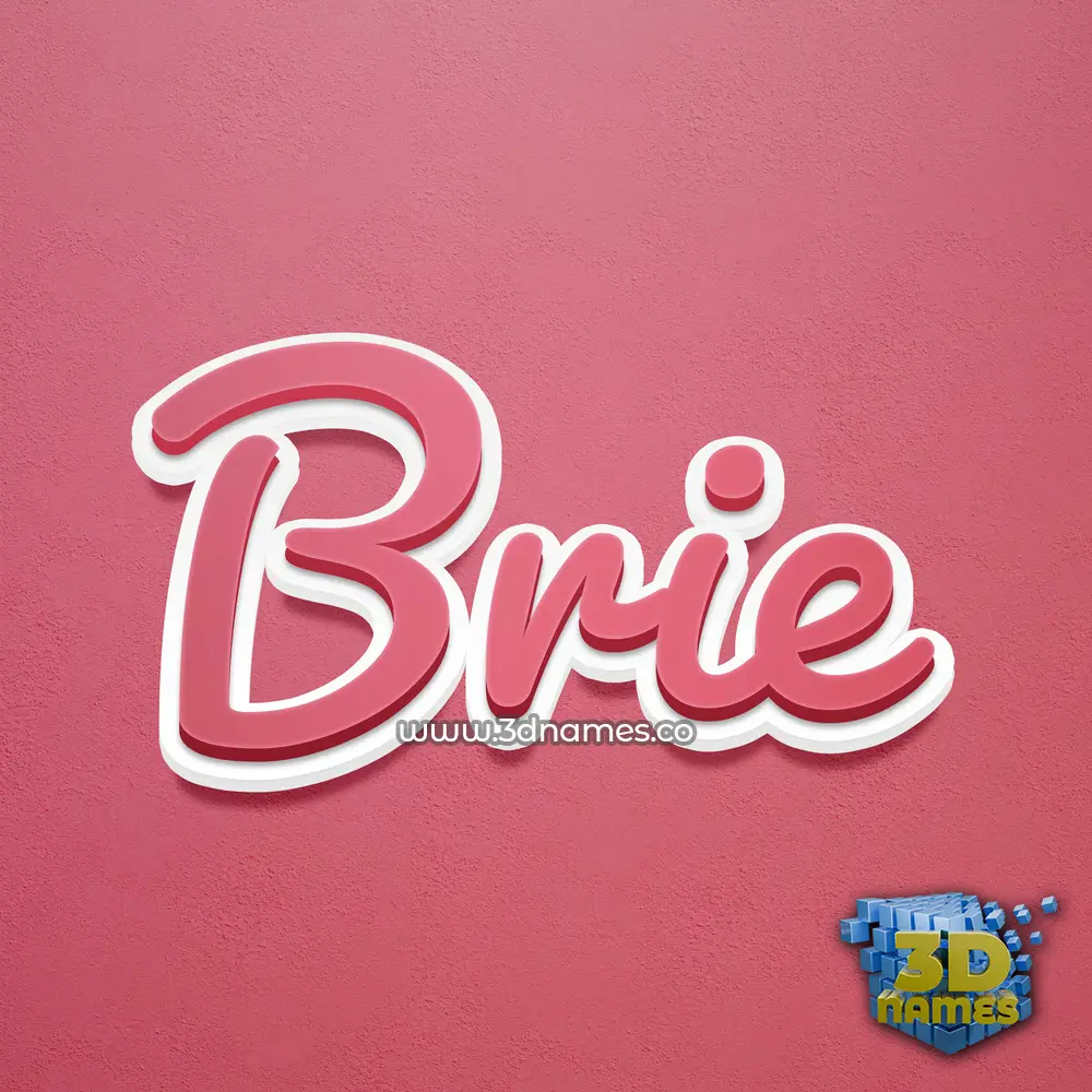 brie in Red Scribble style - 3D name wallpaper