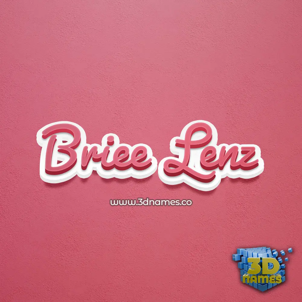 briee lenz in Red Scribble style - 3D name wallpaper