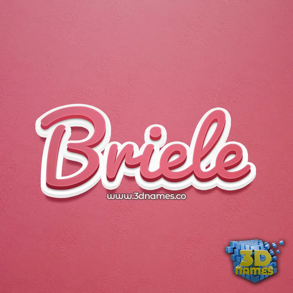 briele in Red Scribble style - 3D name wallpaper