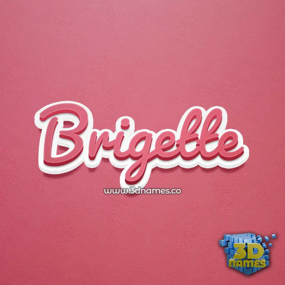 brigette in Red Scribble style - 3D name wallpaper
