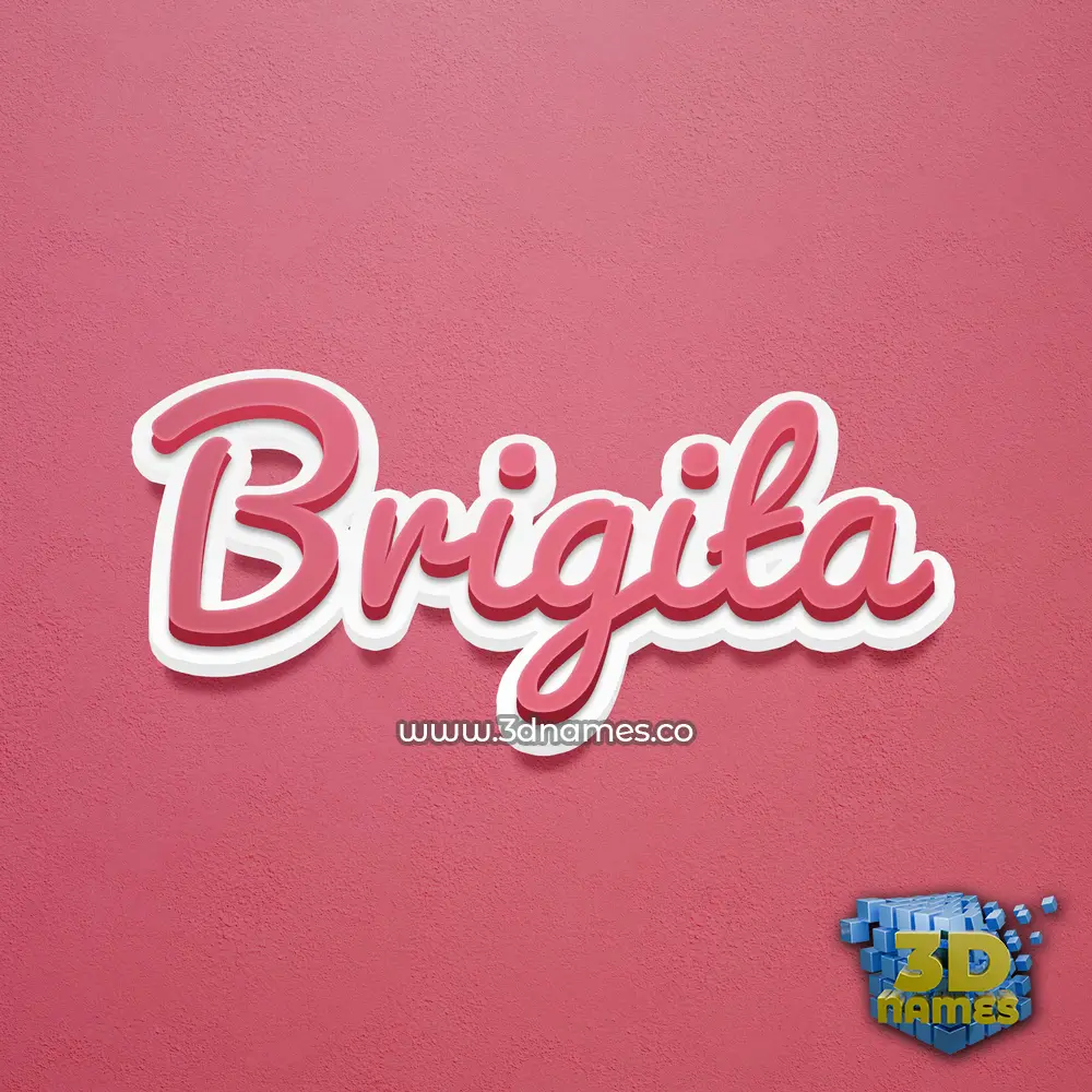 brigita in Red Scribble style - 3D name wallpaper