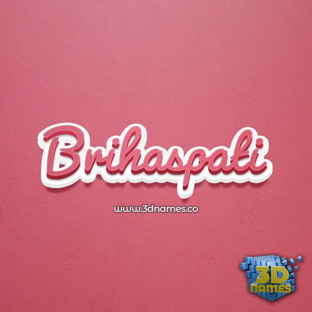 brihaspati in Red Scribble style - 3D name wallpaper