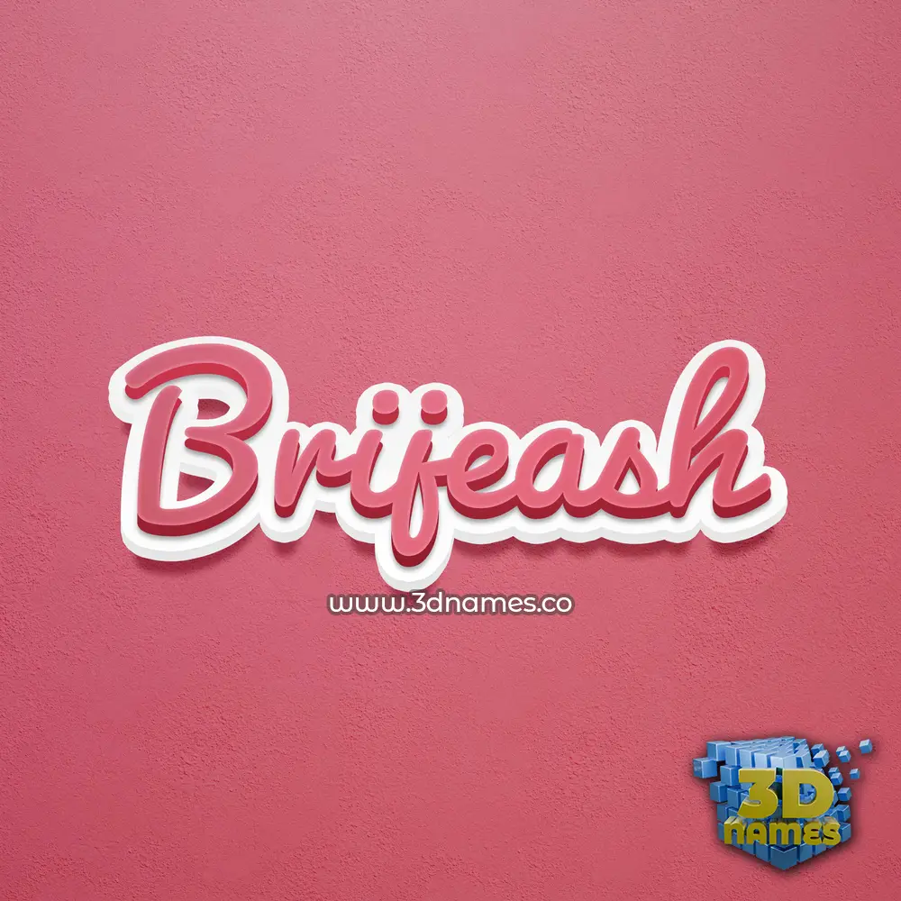 brijeash in Red Scribble style - 3D name wallpaper